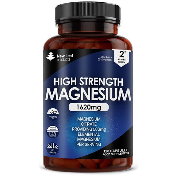 Magnesium Citrate 1620mg 500mg Elemental 2 Months Supply