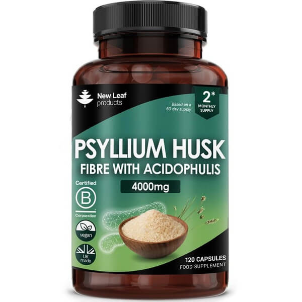 Psyllium Husk 4000mg Fibre with Acidophilus 120 Capsules