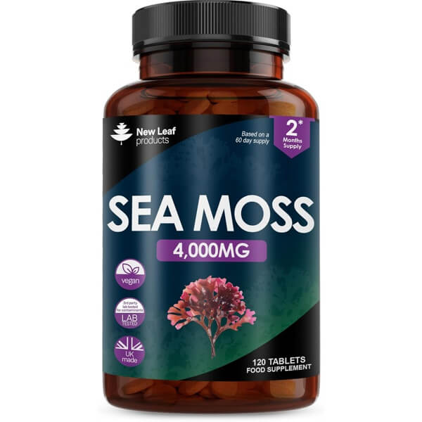 Sea Moss Supplement 4000mg High Potency Extract 120 Vegan Tablets
