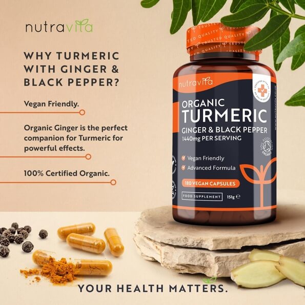 Organic Turmeric with Black Pepper & Ginger
