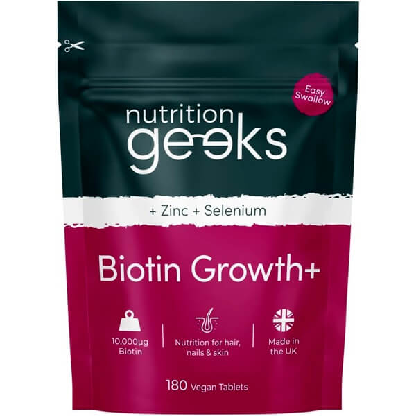 Biotin Hair Growth Supplement 10000mcg 180 Vegan Tablets