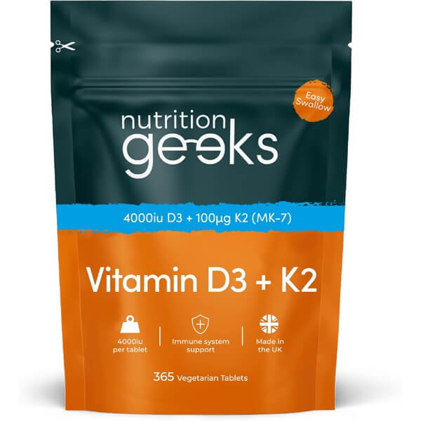 Vitamin D3 & K2 MK7 4000 IU Immune Support 365 Tablets