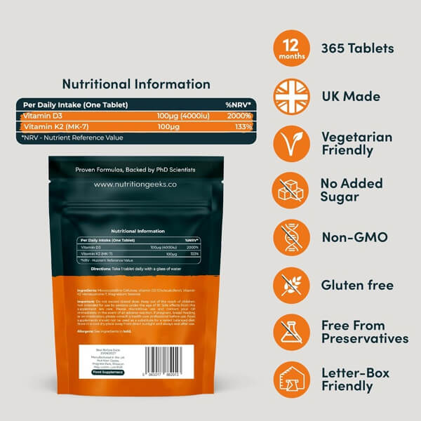 Boost Your Health with Vitamin D3 and K2 MK7