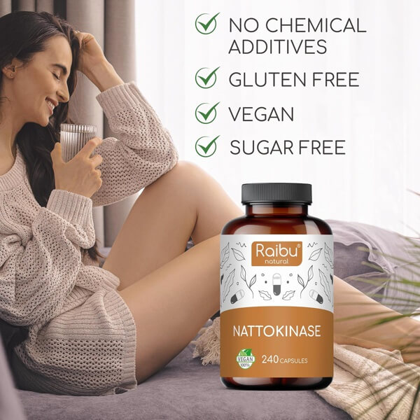 Nattokinase 2000 FU High-Strength by Raibu