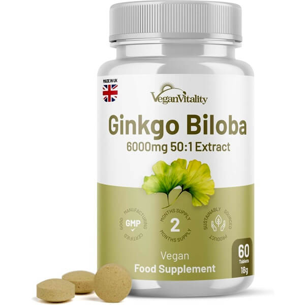Ginkgo Biloba Extract 6000mg 60 Tablets