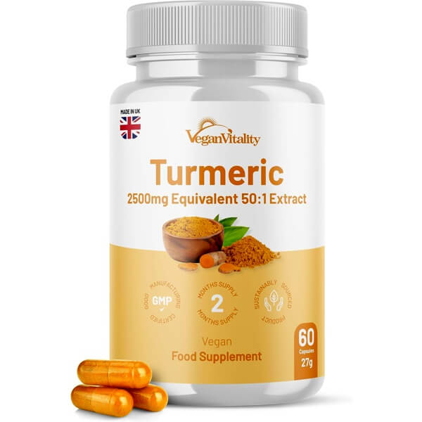 Turmeric 2500mg Ginger 500mg & Black Pepper 60 Capsules