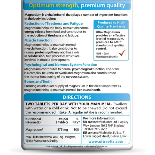 Magnesium Supplement by Vitabiotics Ultra