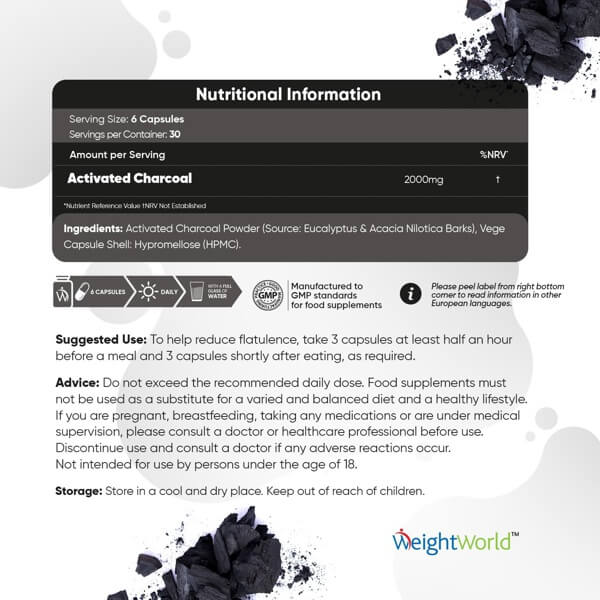 Activated Charcoal Natural Digestion Support for Your Gut