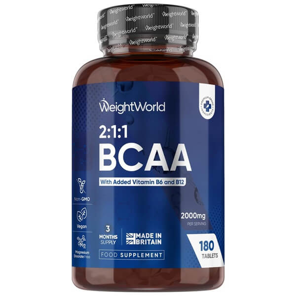 BCAA 2000mg 180 Tablets with Vitamin B6 & B12