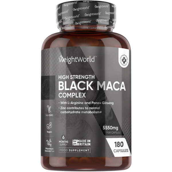 Maca Root 5550mg Black & Yellow Maca with Ginseng 180 Capsules