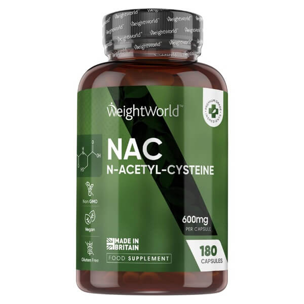 NAC N-Acetyl-Cysteine 600mg 180 Vegan Capsules