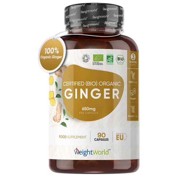 Organic Ginger 1300mg High Strength 90 Capsules