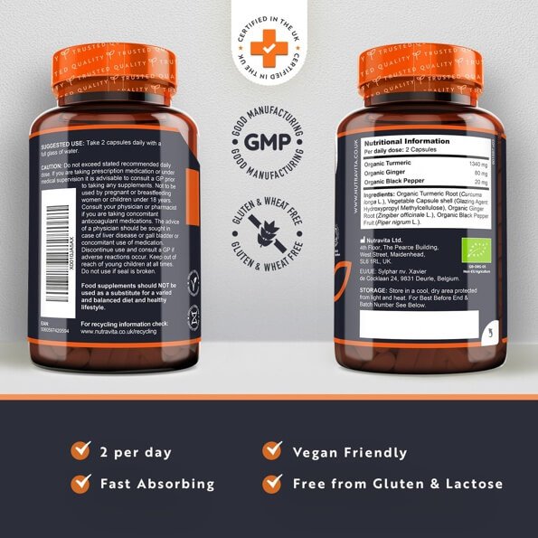 Organic Turmeric with Black Pepper & Ginger