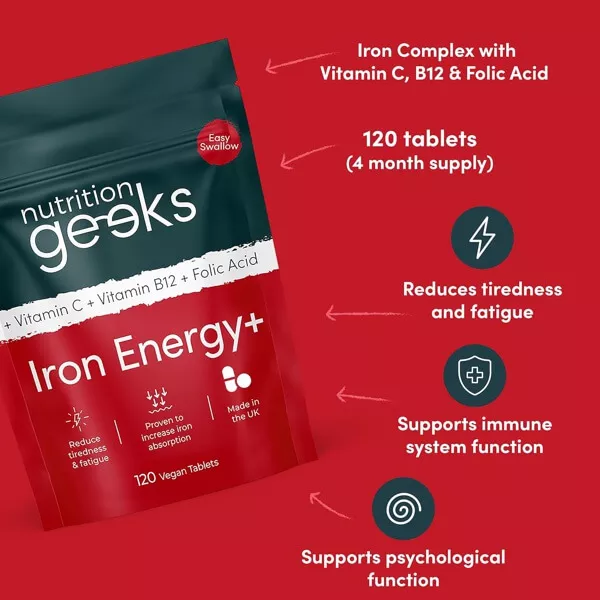 Iron Energy+ Tablets High Strength: Boost Energy