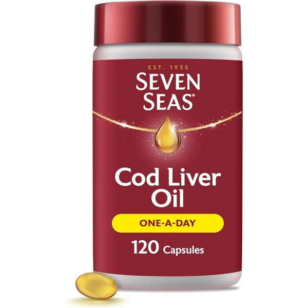 Cod Liver Oil with Omega-3 Fish Oil 120 Capsules
