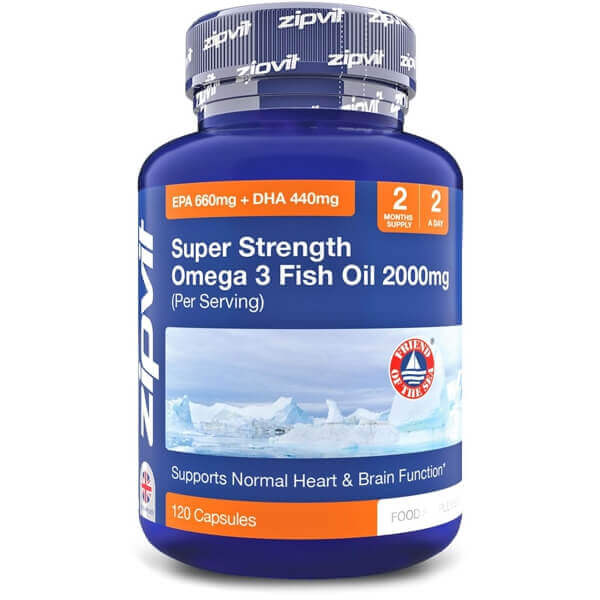 Omega-3 Fish Oil 2000mg, EPA 660mg DHA 440mg 120 Capsules by Zipvit 1