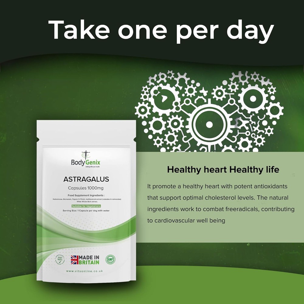 Bodygenix Astragalus 1000mg, 30 Capsules 4