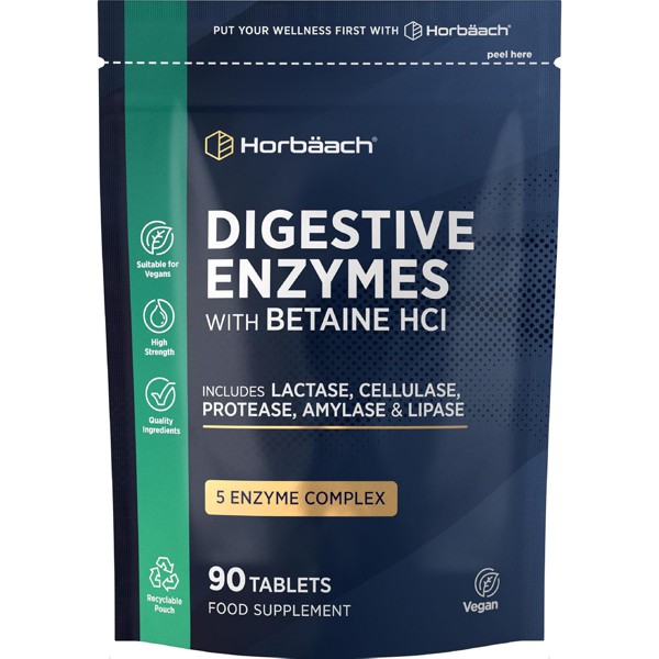 Digestive Enzymes Complex with Betaine 90 Vegan Tabs