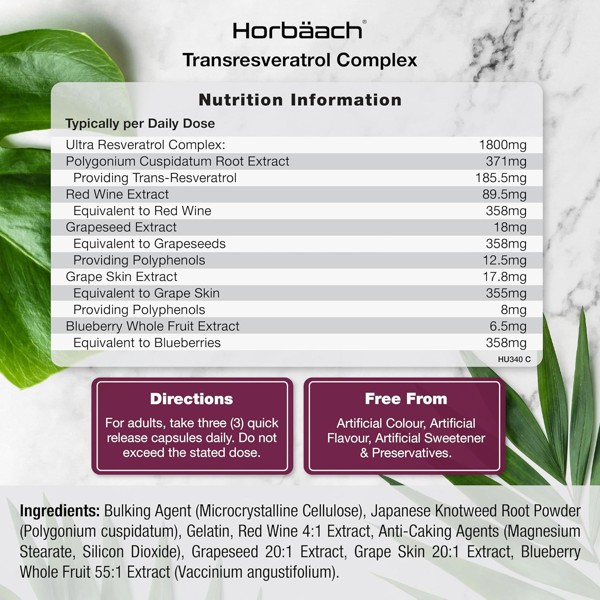 Trans Resveratrol Complex by Horbaach