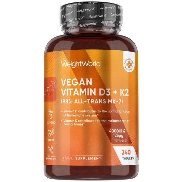Vitamin D3 and K2 (MK7) by WeightWorld