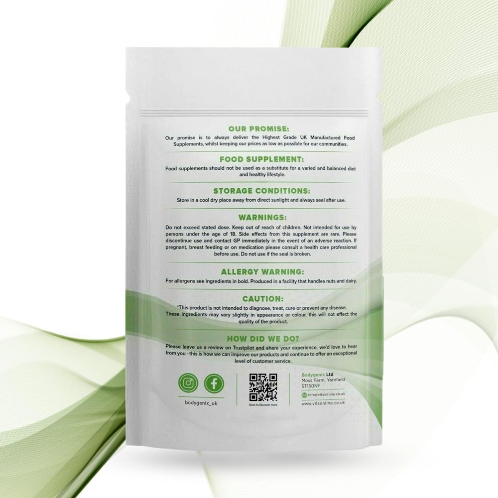 Bodygenix Astragalus 1000mg, 30 Capsules 2