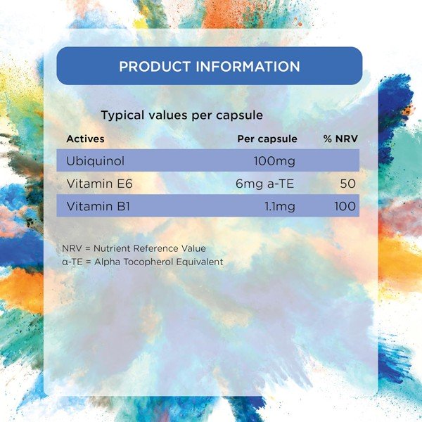 Ubiquinol Coenzyme Q10 with Vitamin B1 by Healthspan