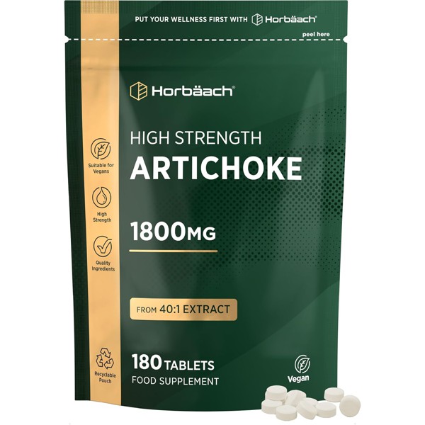 Artichoke Extract 1800mg High Strength 180 Vegan Tabs