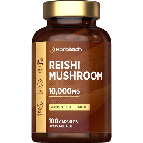 Red Reishi Mushroom Extract 10000mg (5:1) 100 Capsules