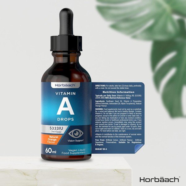 Vitamin A Vegan Liquid Drops by Horbaach