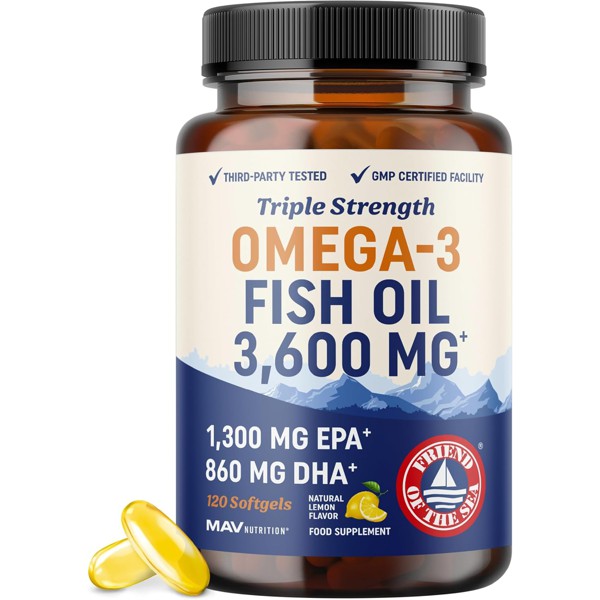 Triple Strength Omega-3 Fish Oil by MAV Nutrition