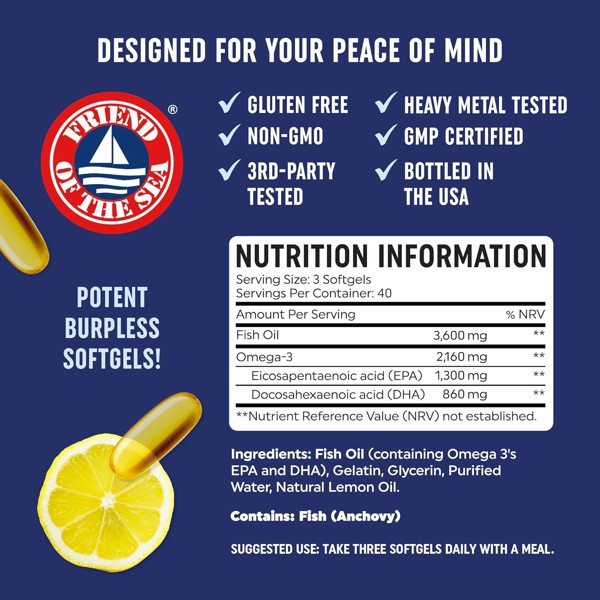 Triple Strength Omega-3 Fish Oil by MAV Nutrition