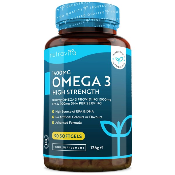 Omega-3 High Strength Fish Oil by Nutravita