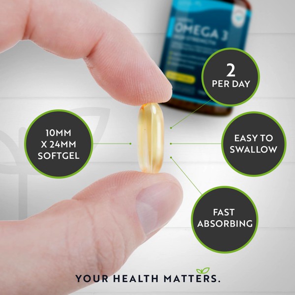 Omega-3 High Strength Fish Oil by Nutravita