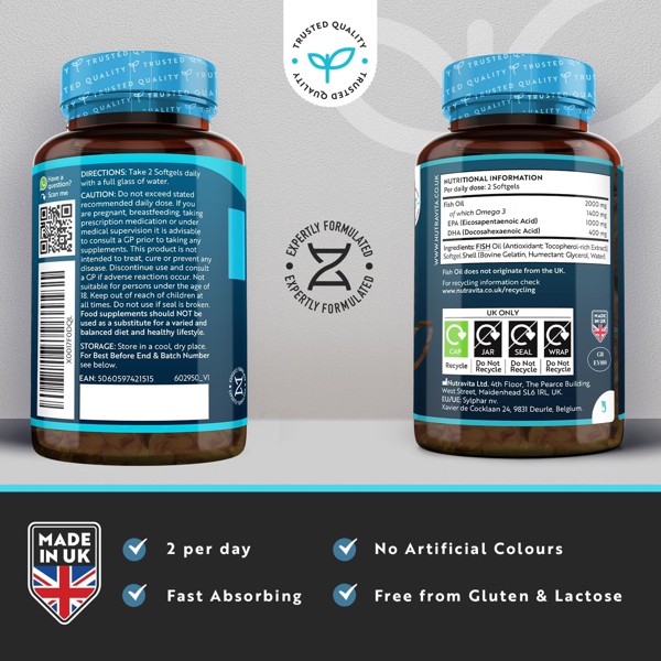 Omega-3 High Strength Fish Oil by Nutravita