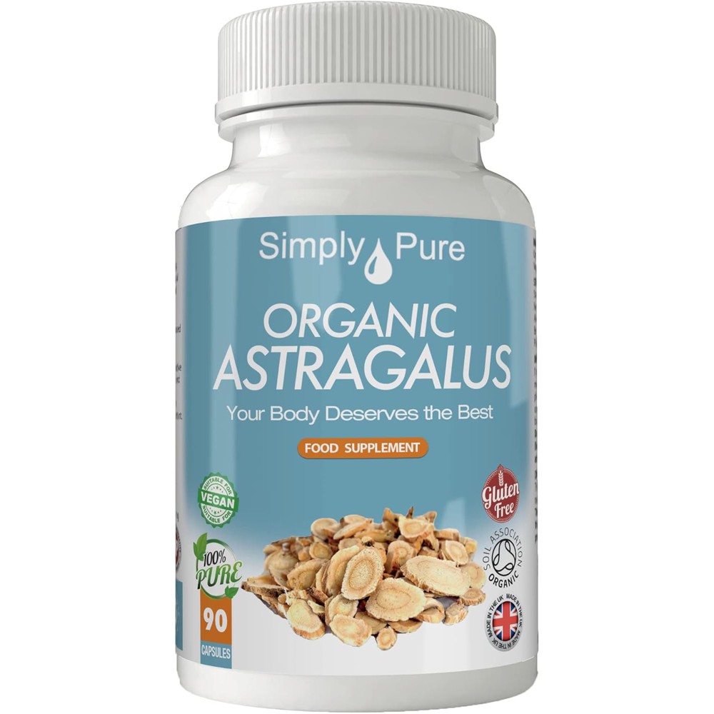 Organic Astragalus 500mg by Simply Pure, 90 Capsules 1