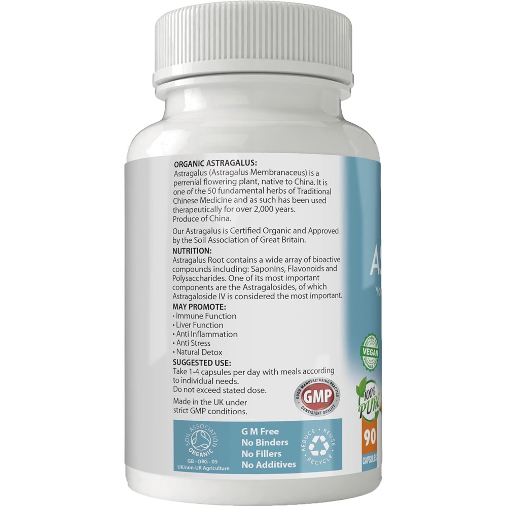 Organic Astragalus 500mg by Simply Pure, 90 Capsules 2