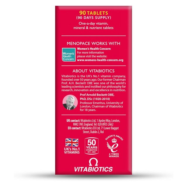 Menopace Original - Menopause Support Supplement by Vitabiotics 3