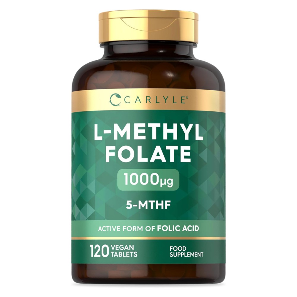 Methyl Folate 1000mcg Active Form Vitamin B9 Tablets 1