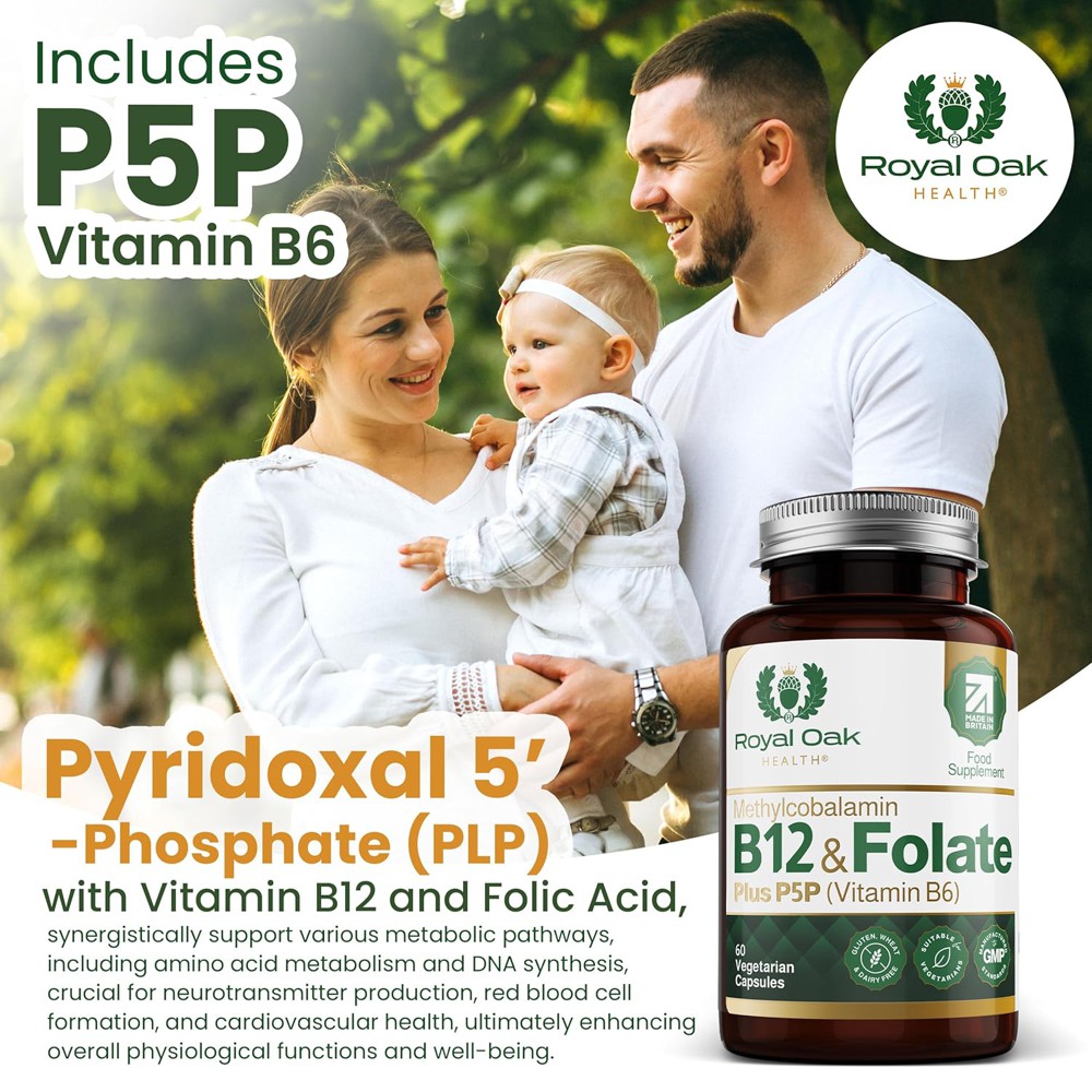 Royal Oak Health Vitamin B12, Methylfolate & P5P B6 Active Complex 4