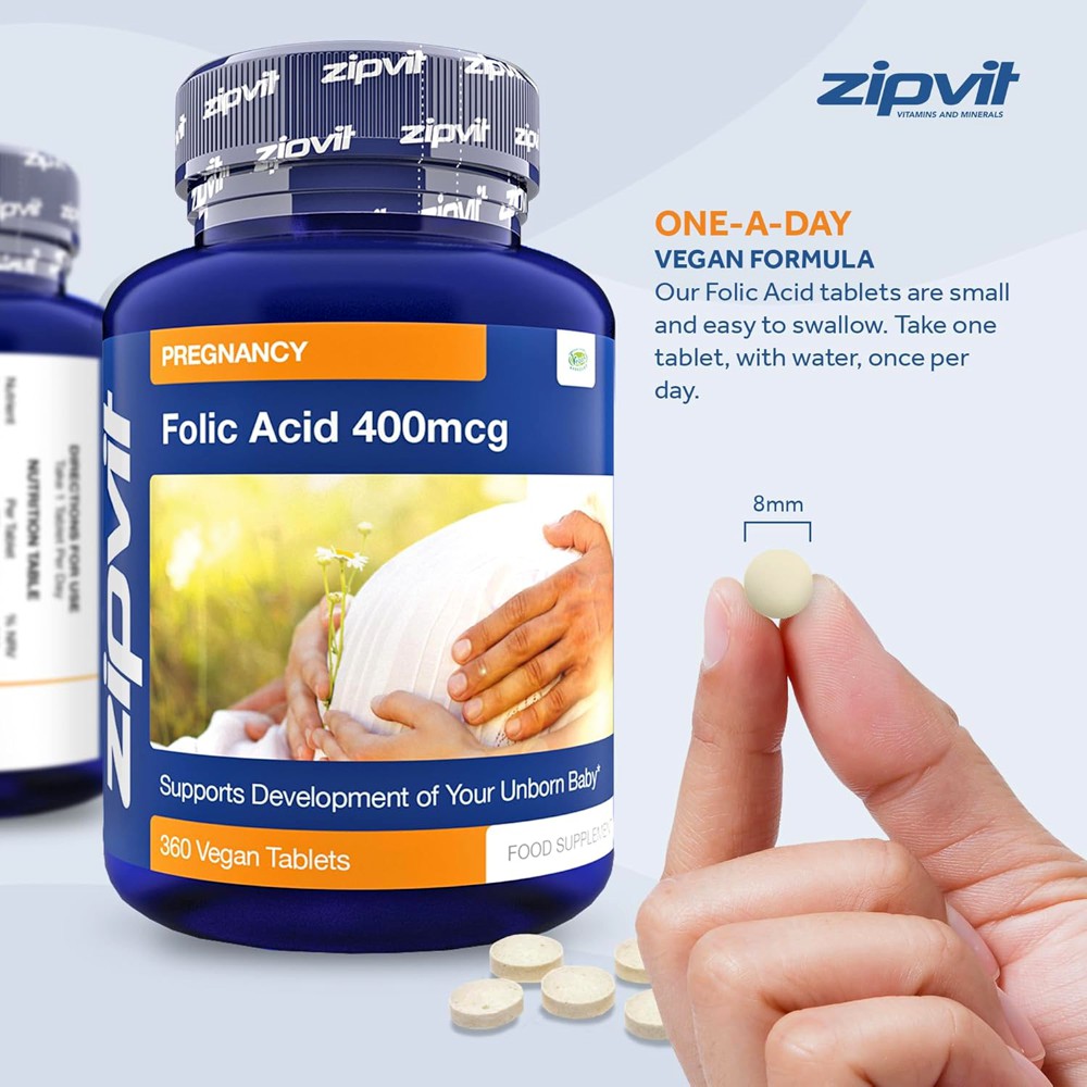 Zipvit Folic Acid 400mcg Pregnancy Support 360 Tablets 2