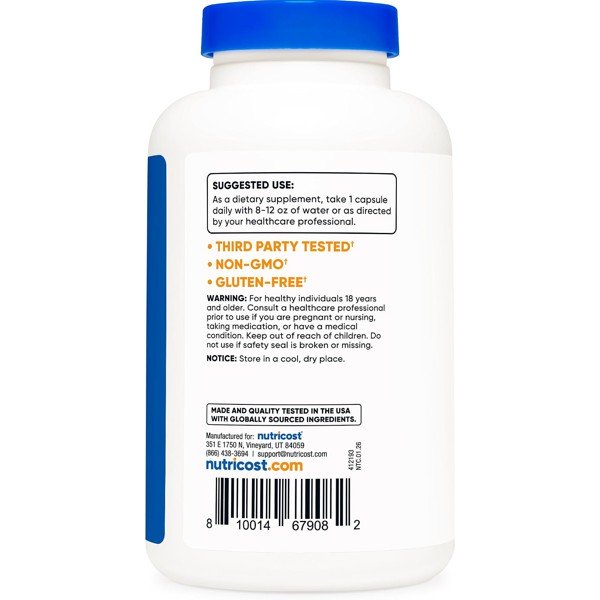Nutricost Acetyl L-Carnitine 500mg 180 Capsules 3